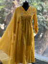 Yellow Chanderi Silk Suit Set