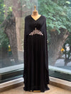 Black Satin Silk Gown