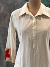 White Mul Tunic With Embroidery