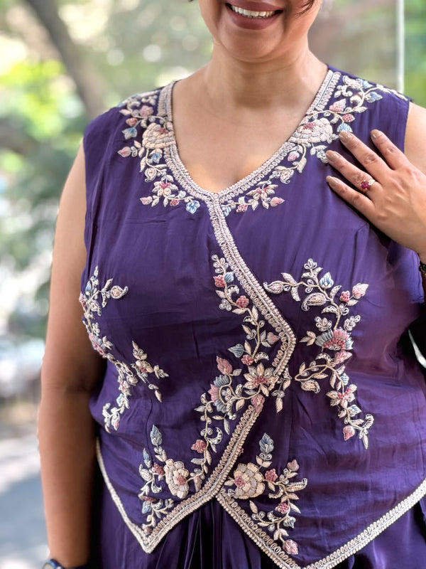 Purple Skirt Set