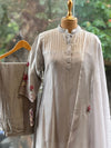 Grey Chanderi Silk Dupatta Set