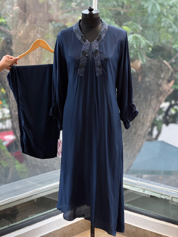 Blue Beads Work Co Ord