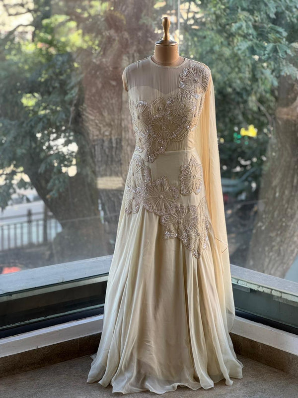 Off White Cocktail Gown