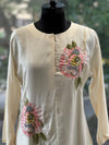embroidered silk kurta set