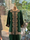 Green Embroidered Skirt Set