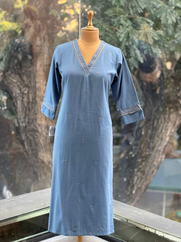 Blue VNeck Co Ord