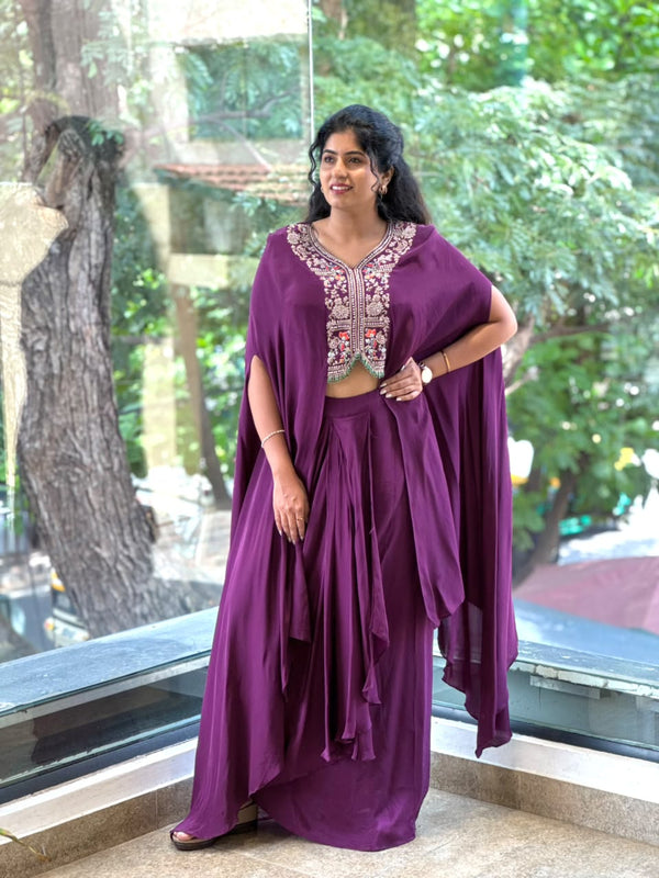 Purple Cape Set