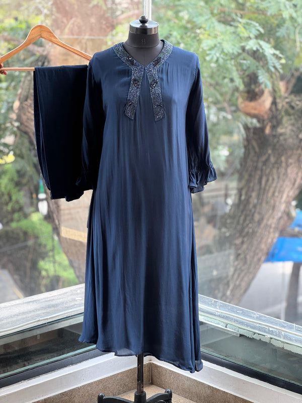 Blue Beads Work Co Ord