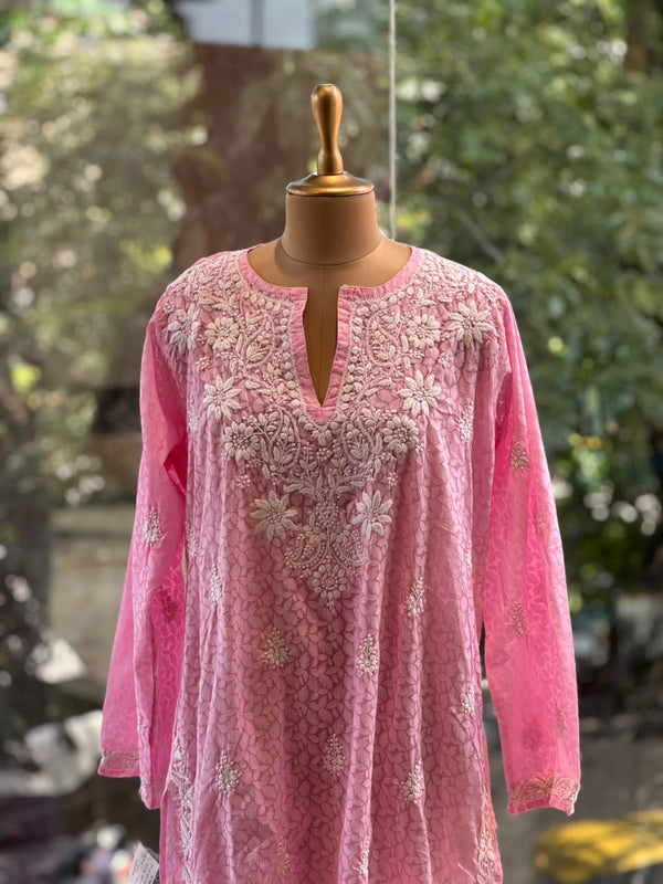 Pink Chikankari Tunic