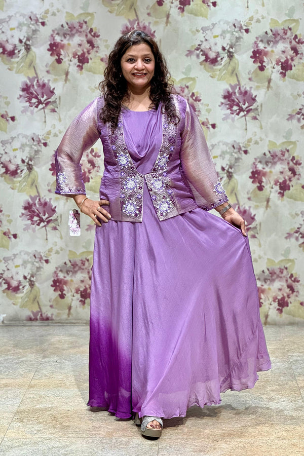 Mauve Tissue Jacket Tunic