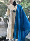 Blue Mangalgiri Dupatta Set