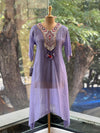 Mauve Tissue Kaftan Set