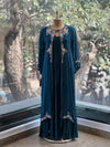 Blue Jacket Style Gown