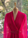Pink Tail Sleeves Gown