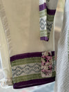 White Yolk Neck A-Line Suit Set