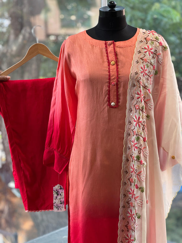 Shaded Dupatta Set
