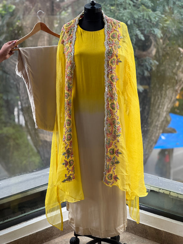 Yellow Shaded Cape Set