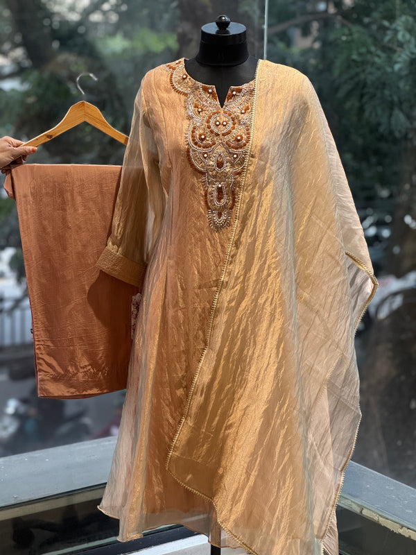 Rose Gold Tissue Suit