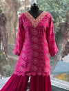 Purple Bandhej Suit