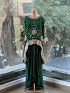 Green Bandhej Skirt Set