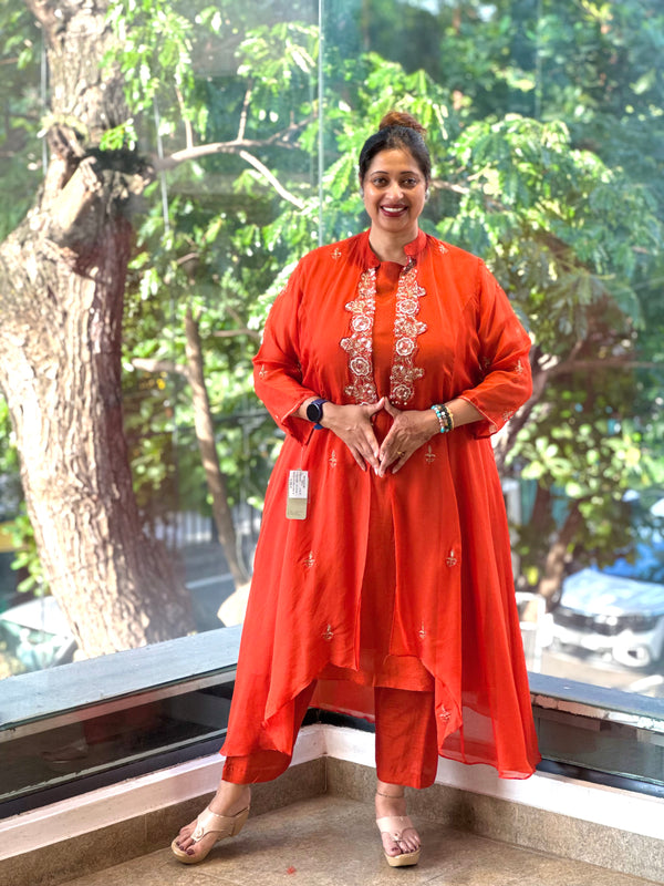 Orange Asymmetrical Co Ord