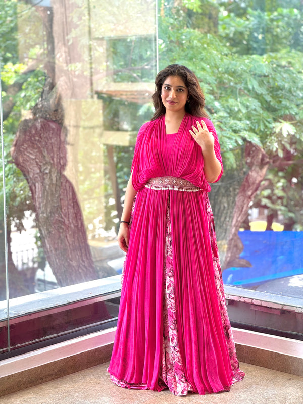 Pink Floral Lehenga