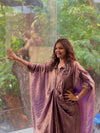 Purplish Glass Tissue Cowl Tunic