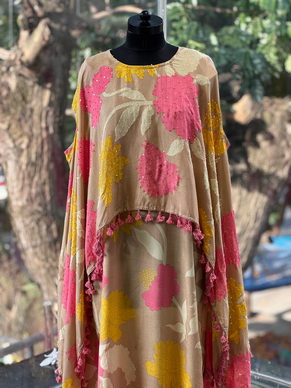 Beige Kaftan Tunic