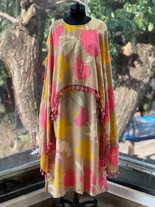 Beige Kaftan Tunic