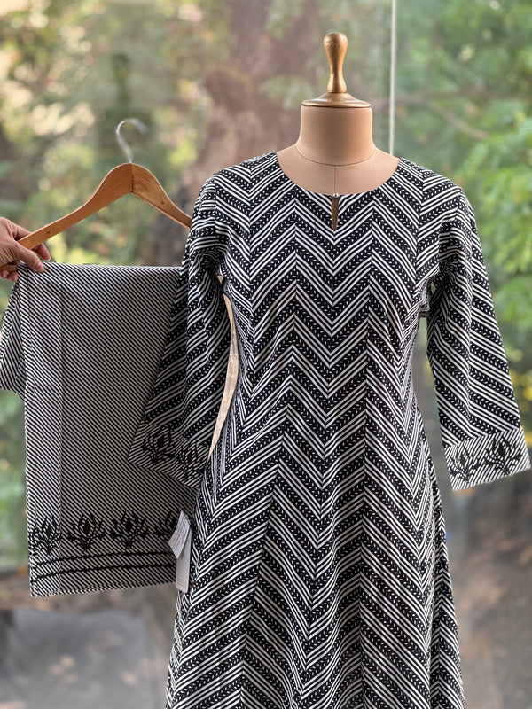 Black Zig-Zag Lines Co Ord