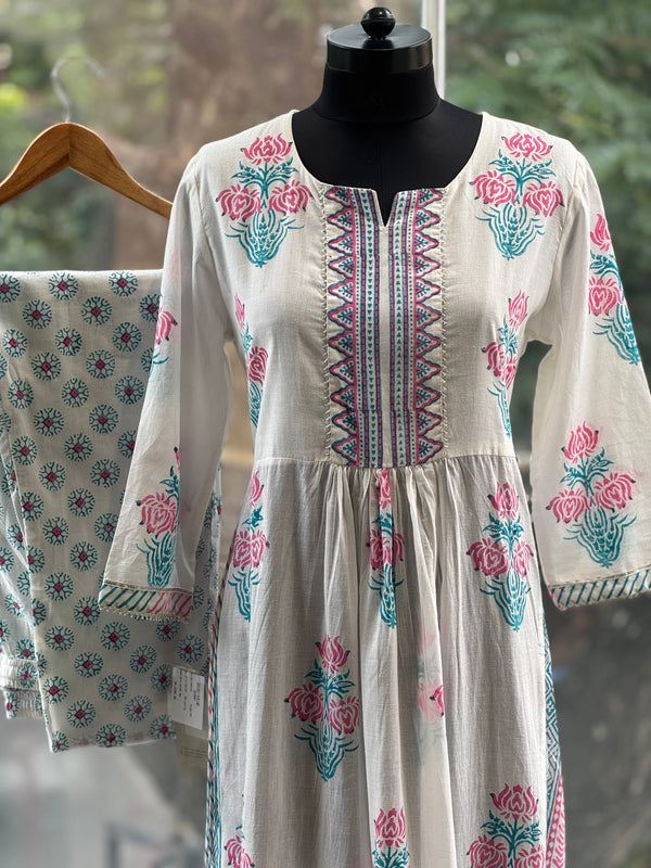 White Printed Co Ord