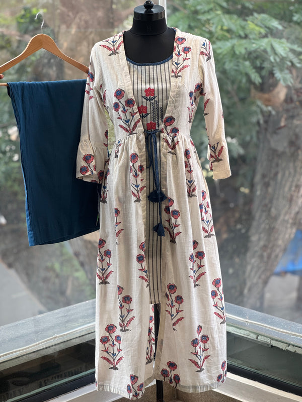 White Printed Co Ord