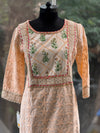 Peach Chikankari Suit