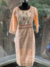 Peach Chikankari Suit