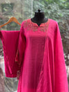 Pink Mul Tissue Neckline Suit