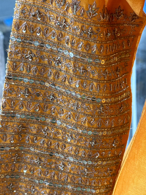 Yellow Chanderi Silk Suit