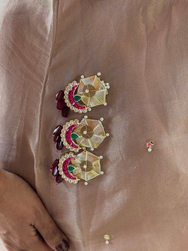 Peach Gold Tissue Co Ord