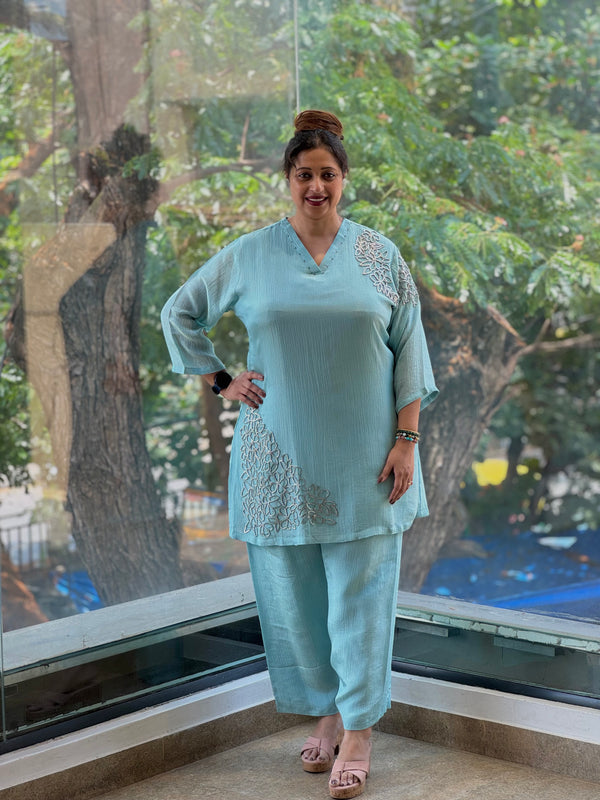 Blue Tissue Co Ord