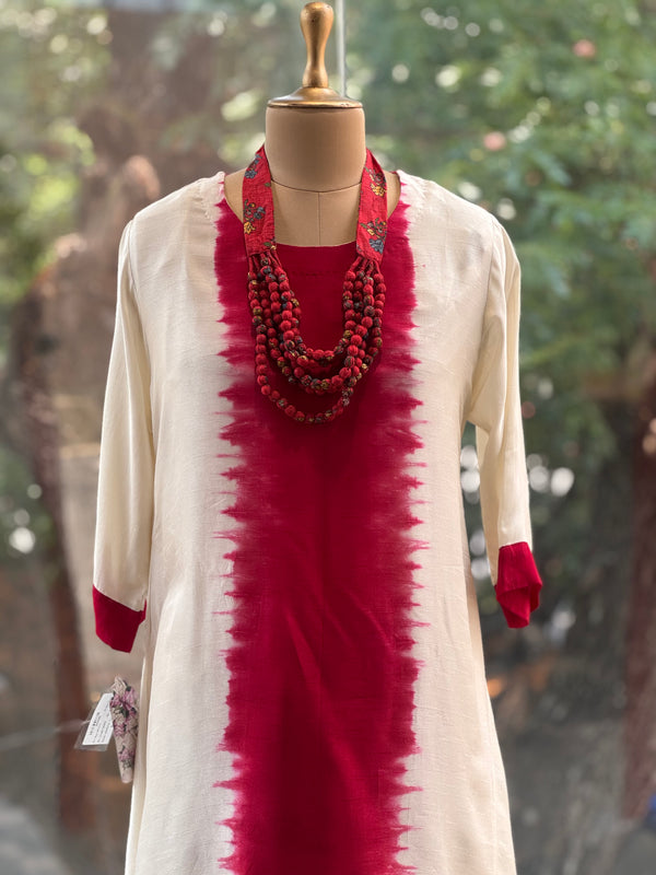 Red Shaded Skirt set