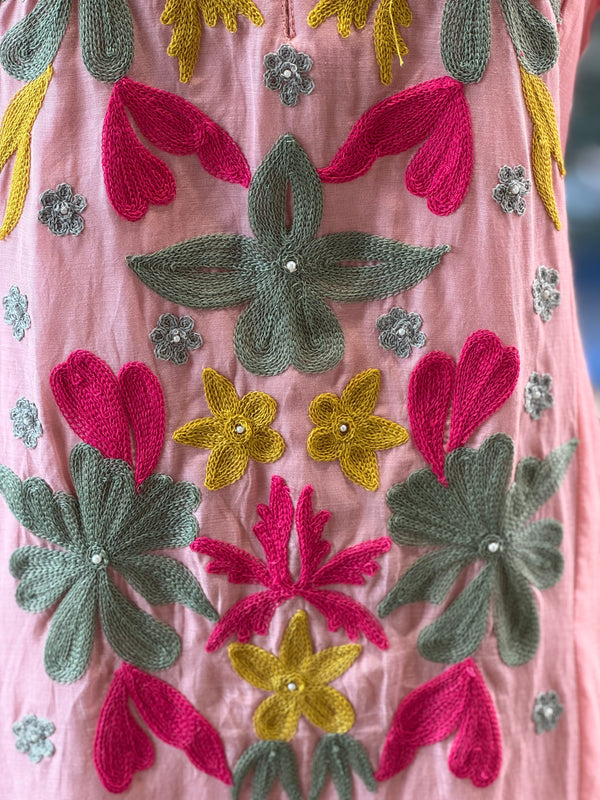 Baby Pink Thread Work Tunic