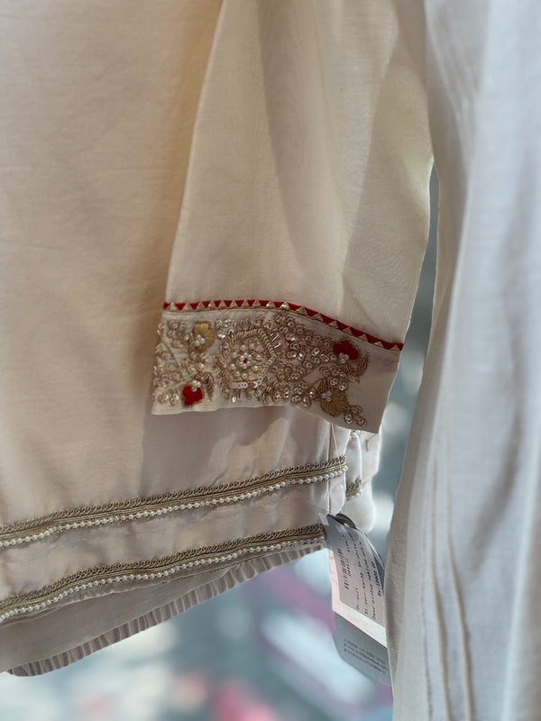 Half White Madhubani Print dupatta set