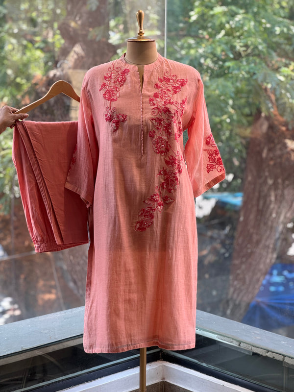 Peach Mul Co Ord
