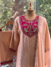Peach Banarasi Weaving Suit