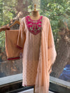 Peach Banarasi Weaving Suit