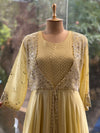 Yellow Intricate Hand Work Gown