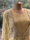 Yellow Intricate Hand Work Gown