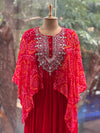 Red Bandhej Gown