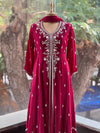 Purplish Maroon Gown