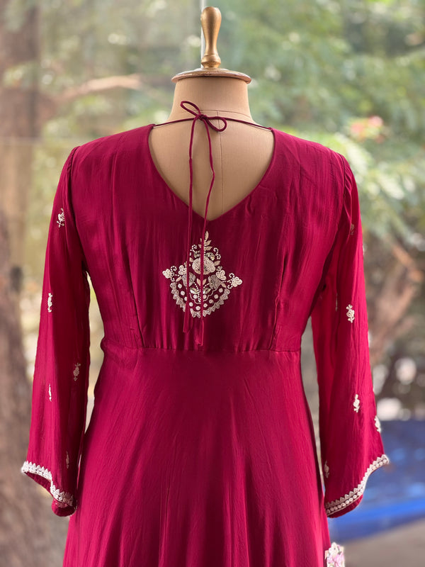 Purplish Maroon Gown