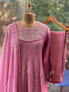 Pink Mul Beads Work Suit